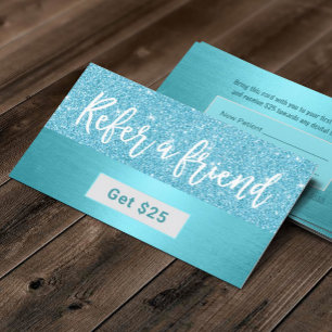 De Référencement Carte référral Turquoise Dentist Dental