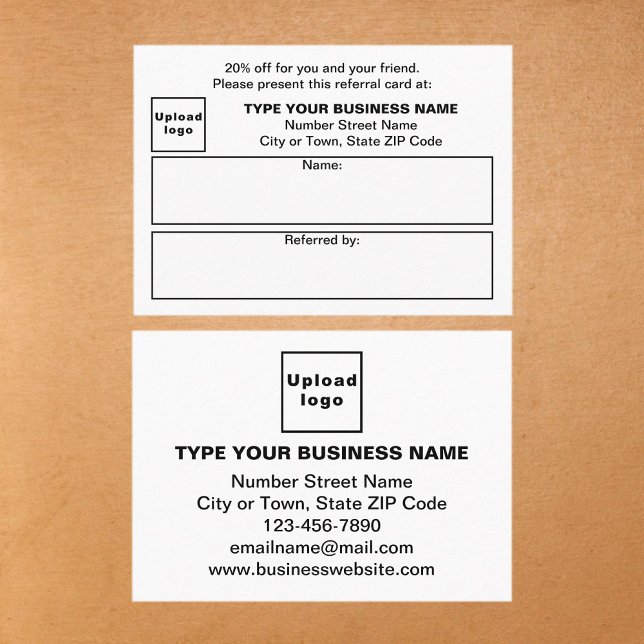 De Référencement Magasinez ou achetez une carte d'aiguillage blanch (Business white referral card for for your customers and their family, relatives or friends.)