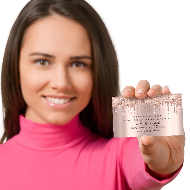 De Référencement Salon Carte d'aiguillage Étincelle Maquillage Lash (Salon Referral Card Spark Makeup Lashes Nails Wax)