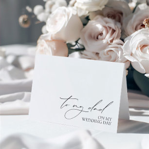 De Remerciements "À Mon Père Le Jour Du Mariage" Carte Message