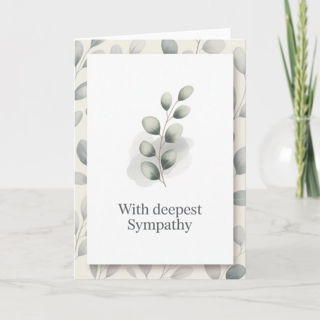 De Remerciements Avec Une Sympathie Profonde - Carte Pliée Minimali (Devant)