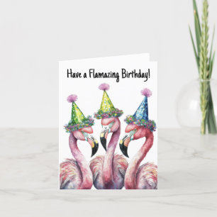 De Remerciements Ayez une carte Flamant rose d'anniversaire flamban