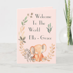 De Remerciements Baby Elephant Nouvelle carte bébé