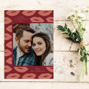 De Remerciements Baisers Moderne Saint Valentin Carte photo - Maroo