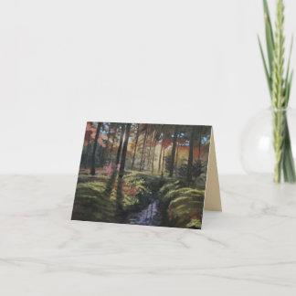 De Remerciements Belle carte Forest Sunrise Blank