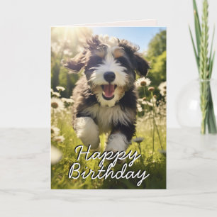 De Remerciements Bernedoodle personnalisé Bonne carte d'anniversair