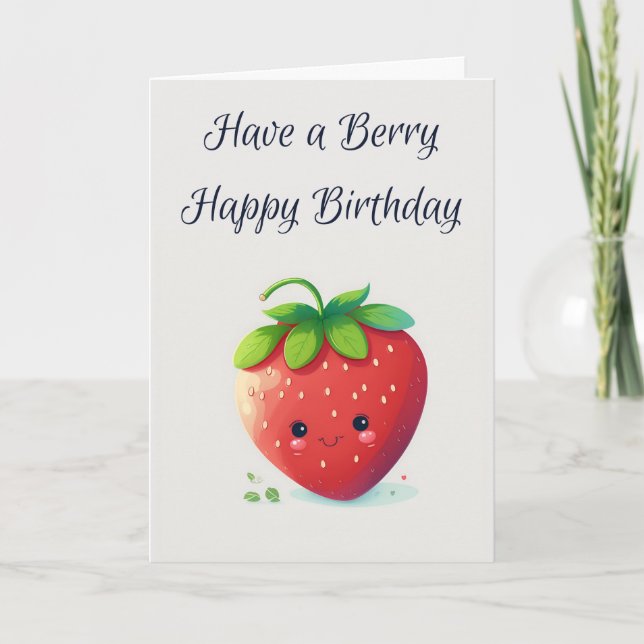 De Remerciements Berry Joyeux anniversaire | Carte d'anniversaire f (Devant)