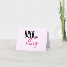 bold est sexy carte rose