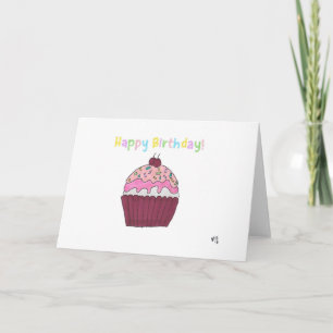 De Remerciements Bonne carte Cupcake 1 anniversaire