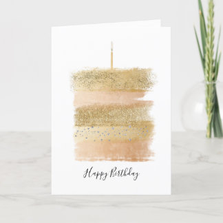 De Remerciements Bonne carte d'anniversaire, Gold Sparkly Birthday