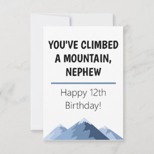 De Remerciements Bonne carte d'anniversaire Nephew Mountain WIldern