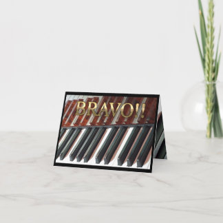 De Remerciements Bravo ! félicitations carte à plier piano