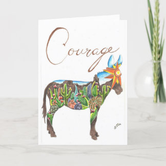 De Remerciements Cactus sud-ouest Mule par Sherry Jarvis Carte plié