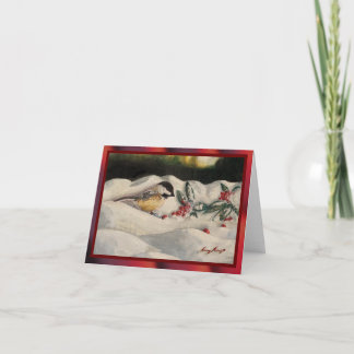 De Remerciements Carol la mésange avec du gui : Carte blanche