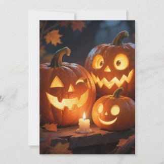 De Remerciements Carte 3 Jack-O-Lanterns