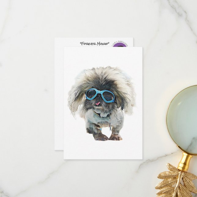 De Remerciements Carte à billet fixe "Forever Mongo" (Devant/Arrière en situation)