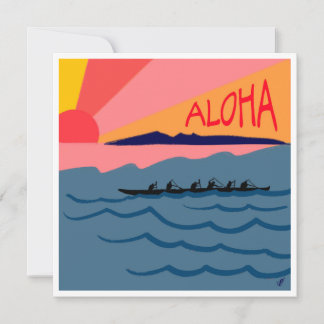 De Remerciements Carte Aloha Sunset Note
