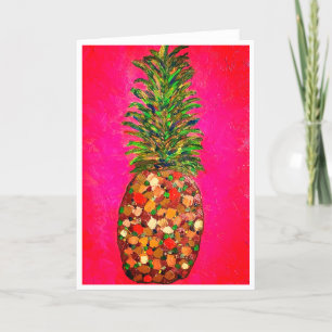 De Remerciements Carte ananas<Blank Inside>