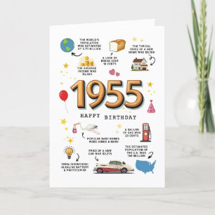 De Remerciements Carte anniversaire 1955 imprimable