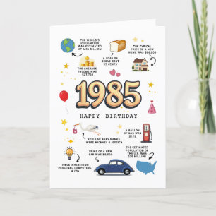 De Remerciements Carte anniversaire 1985 imprimable