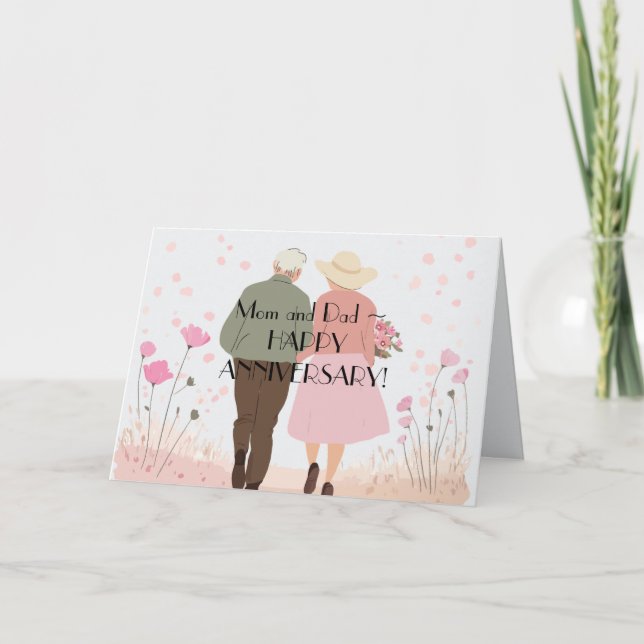 De Remerciements CARTE ANNIVERSAIRE MOM n PÈRE (Devant)