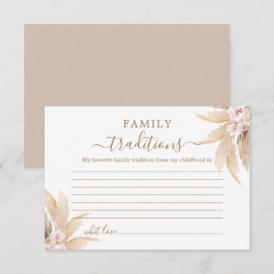 De Remerciements Carte Baby shower Boho Family Traditions