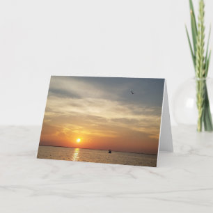 De Remerciements Carte blanche Sunset
