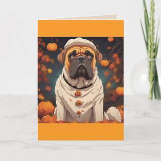 De Remerciements Carte Bullmastiff Halloween