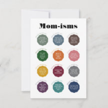 Carte Choses que les mamans disent