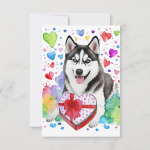 De Remerciements Carte Coeur Husky Candy