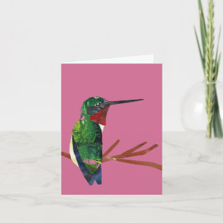 De Remerciements Carte Colibri