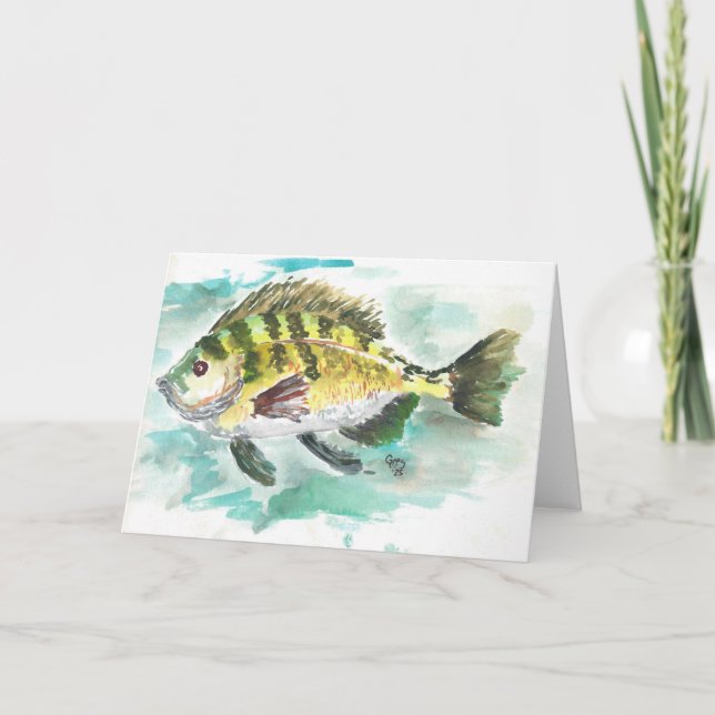 De Remerciements Carte Crappie Aquarelle (Devant)