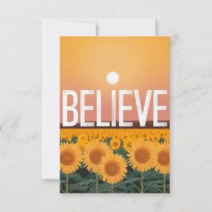 De Remerciements Carte Croire dans les Tournesols