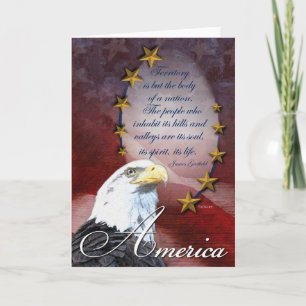De Remerciements Carte d'aigle patriotique