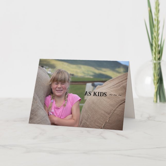 DE REMERCIEMENTS CARTE D'AMITIÉ POUR ENFANTS (Devant)