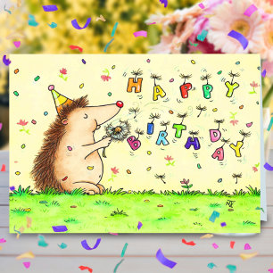 De Remerciements Carte d'anniversaire au pissenlit
