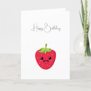 De Remerciements Carte d'anniversaire aux fraises