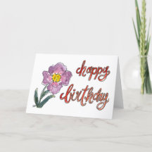 Carte d'anniversaire d'aquarelle