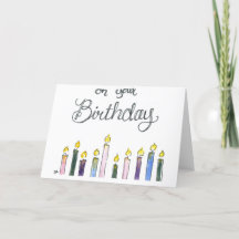 Carte d'anniversaire d'aquarelle