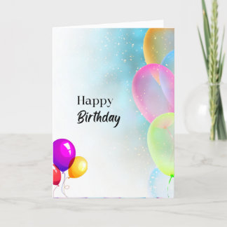 De Remerciements Carte d'anniversaire des ballons