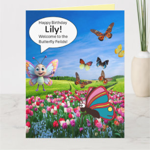 De Remerciements Carte d'anniversaire Papillon