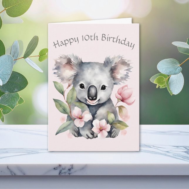 De Remerciements Carte d'anniversaire personnalisée pour koala (Créateur téléchargé)