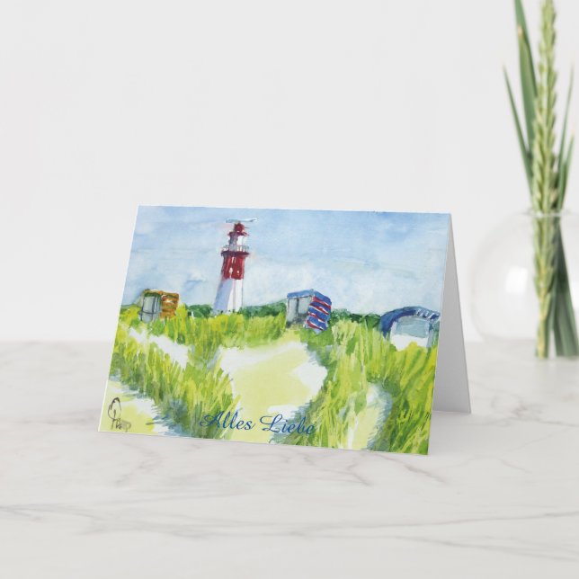 De Remerciements Carte d'anniversaire Phare (Devant)