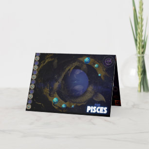 De Remerciements Carte d'anniversaire Pisces