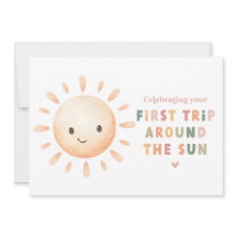 Carte d'anniversaire Premier Tour Autour du Soleil