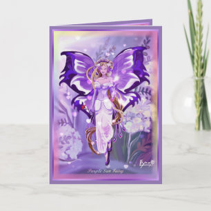 De Remerciements Carte d'anniversaire Purple Sun Fairy