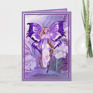 De Remerciements Carte d'anniversaire Purple Sun Fairy