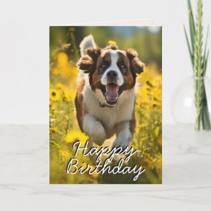 De Remerciements Carte d'anniversaire sur mesure St. Bernard