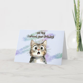 De Remerciements Carte d'anniversaire tardive