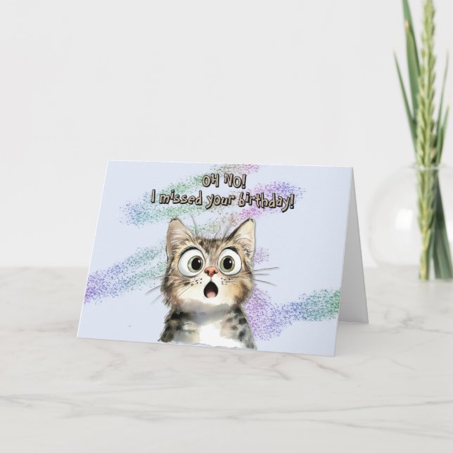 De Remerciements Carte d'anniversaire tardive (Devant)